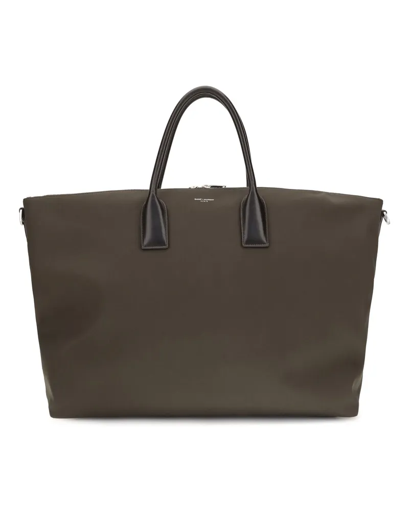 Saint Laurent Calfskin Leather Bowling Bag Deep
