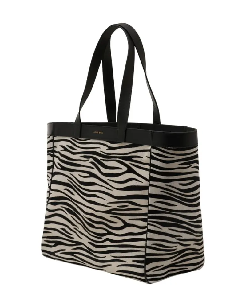 Anine Bing Women's Medium Rio Shopper Bag Leather Black Cowhide Totes-shopping-bags Black