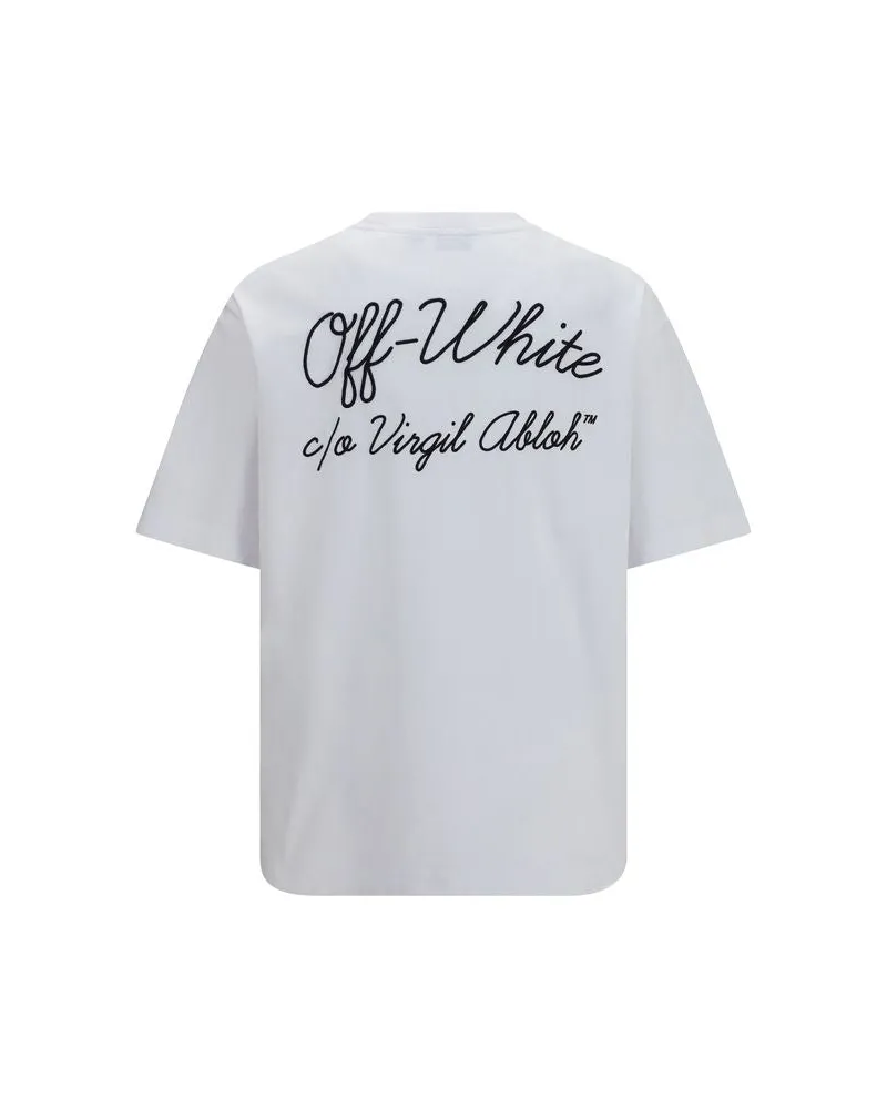 OFF-WHITE Men's White Cotton T-Shirt White