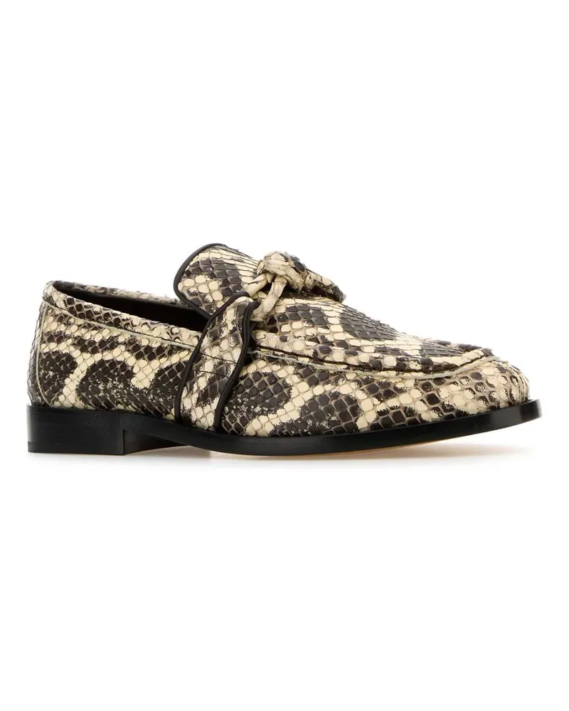 Bottega Veneta Women's Multicolor Leather Astaire Loafers Onyx Mocassini Multicolor