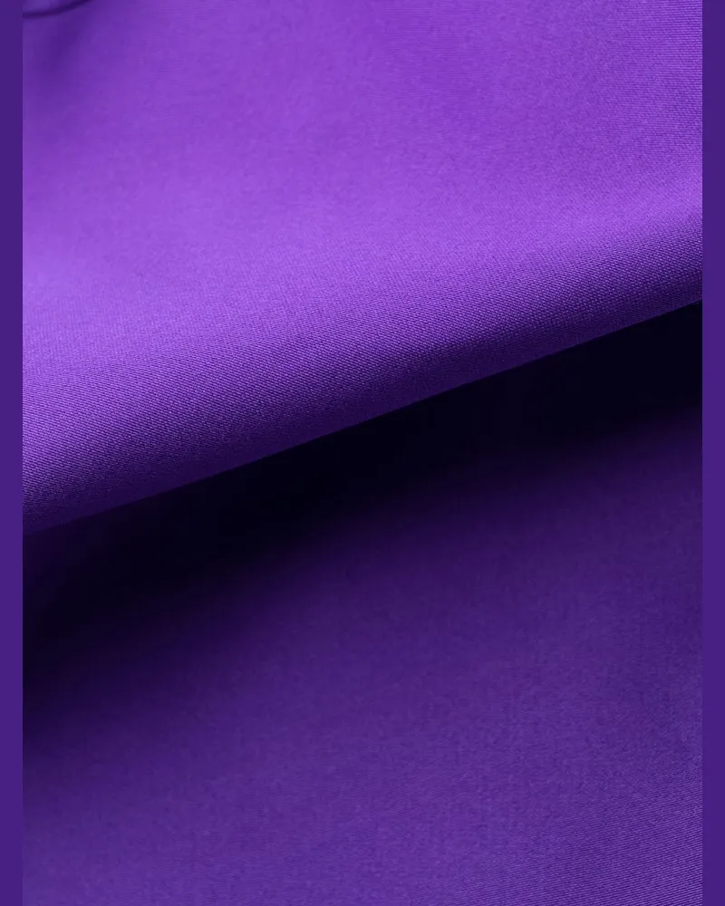 P.A.R.O.S.H. Ostrich-Feather Trim Satin Dress — Violet Violet