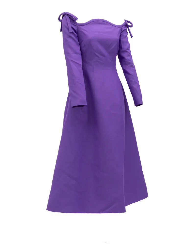 Valentino Garavani Women's Purple Off-Shoulder Dress Purple