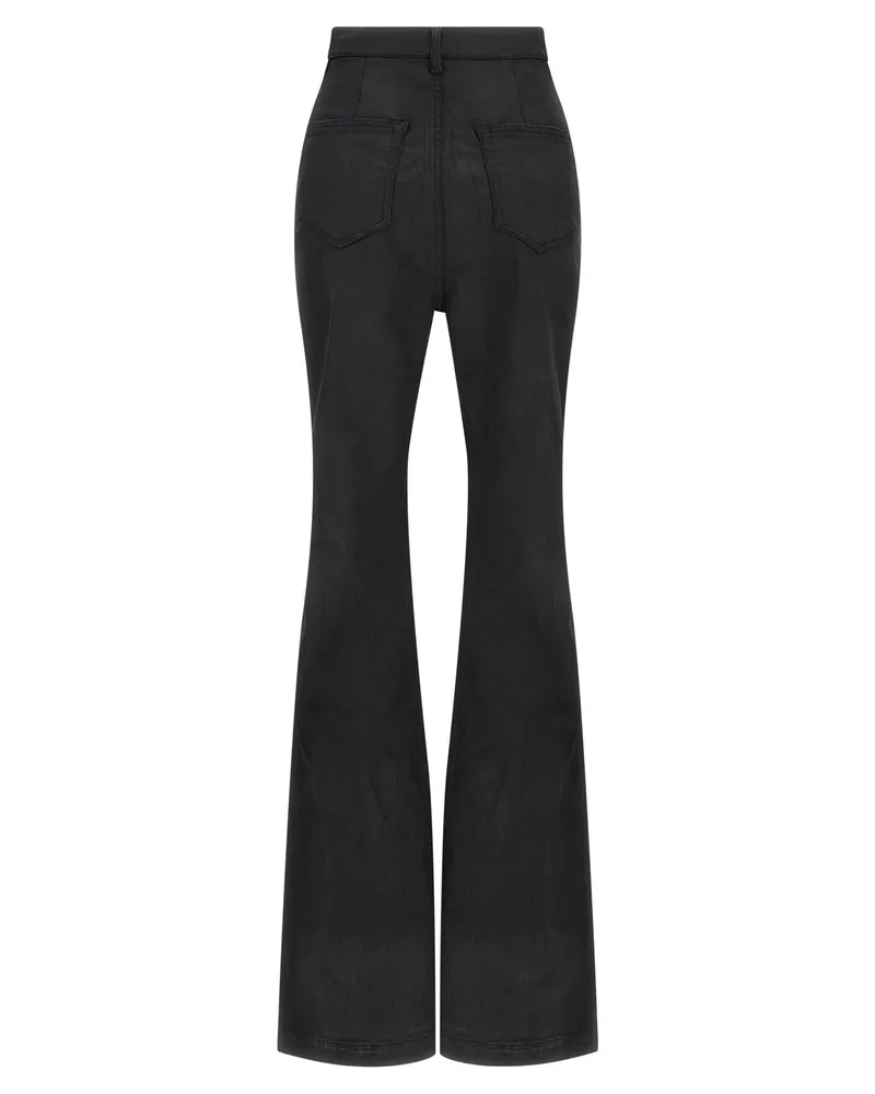 DRKSHDW by Rick Owens High-Waisted Flared Denim Jeans — Black Black
