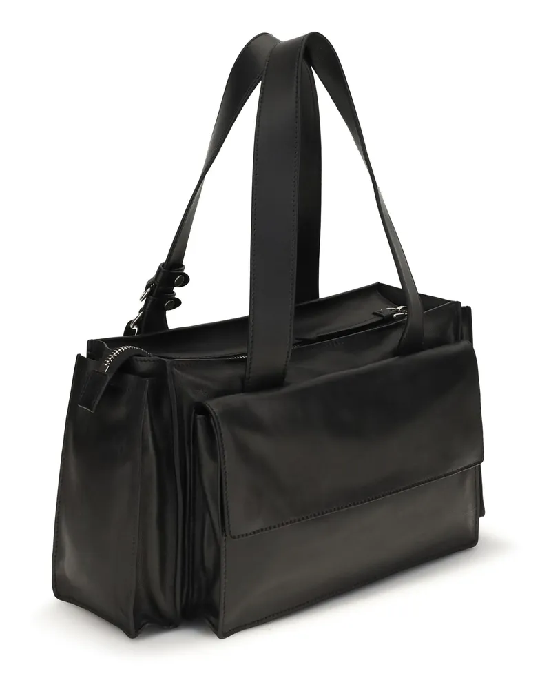 Miu Miu Women's Shoulder Bag Utilitaire Black Leather Calf Black