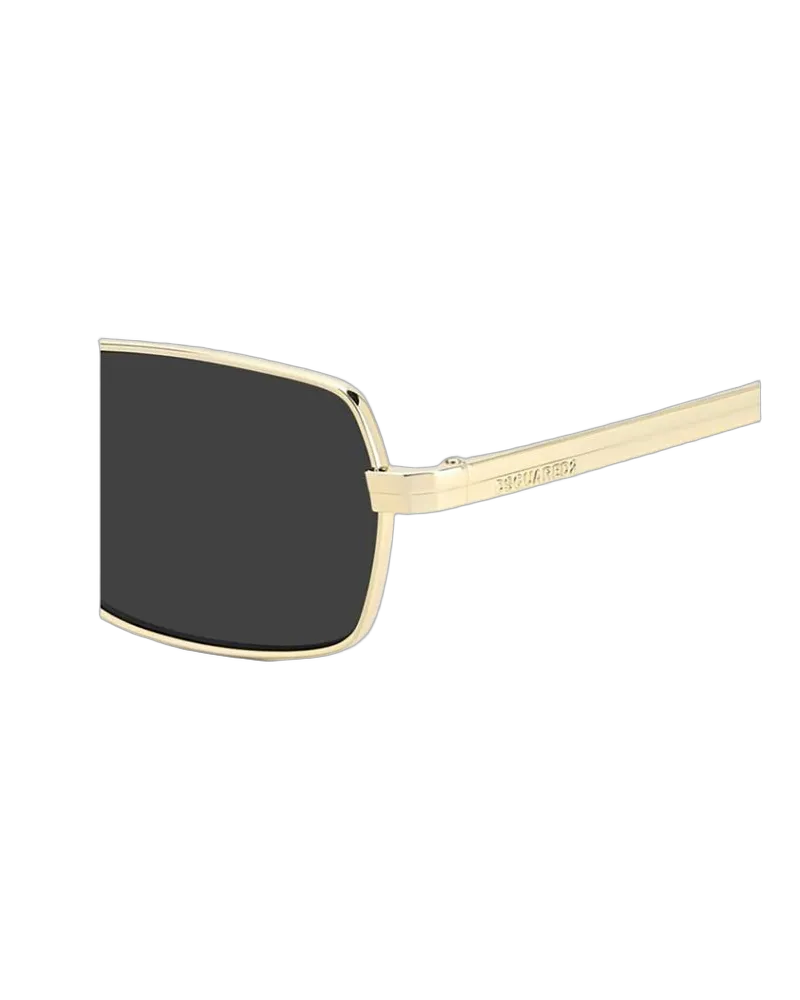 Dsquared2 Unisex Sunglasses Black-Gold Metal Gold