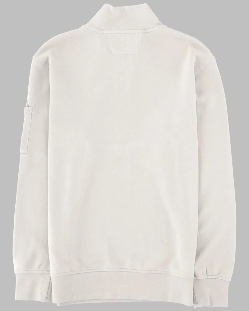 C.P. Company Zip Placket Knit Top — Gray Gray