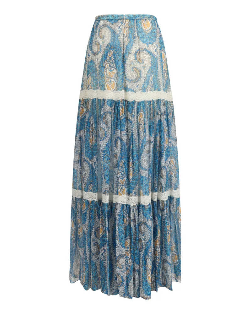 Etro Women's Silk Crepon Maxi Skirt X0809 X0809