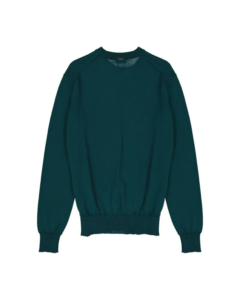 Herno Men's Bicolor Virgin Wool Sweatshirt Clothing Green