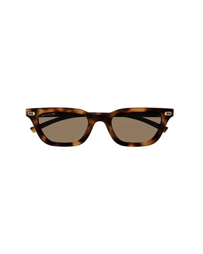 Gucci Unisex Sunglasses Brown Recycled Acetate Brown