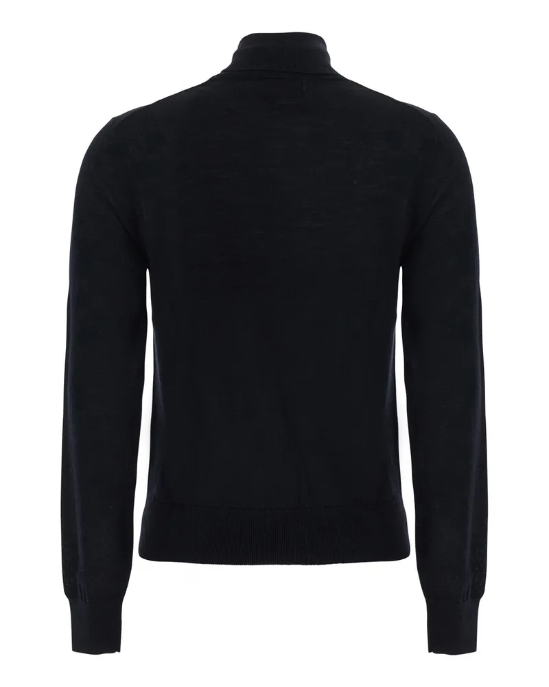 Ralph Lauren Wool Turtleneck Sweater — Black Black