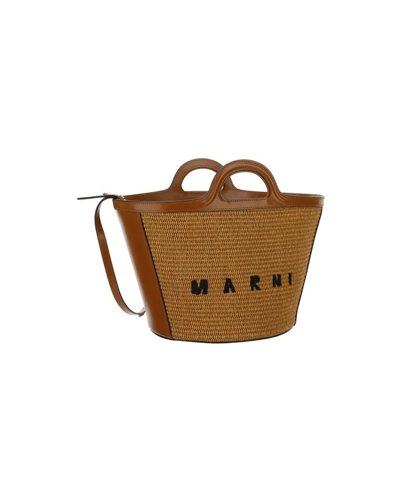 Marni Women's Brown Cotton Shoulder Bag Brown