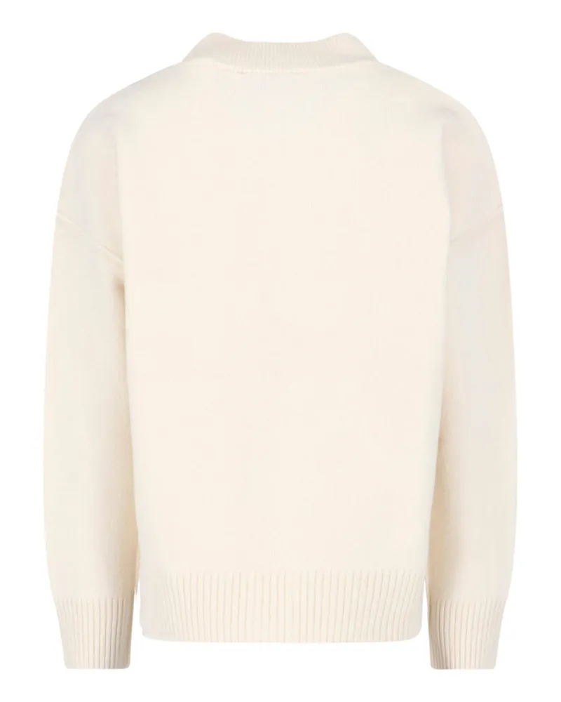 AMI Paris Men's Ami Sweaters White Wool White