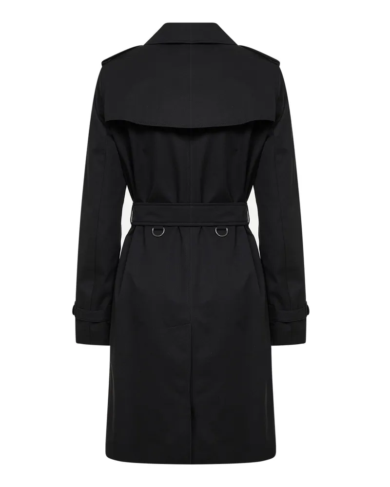 Burberry Kensington Heritage Trench Coat — Black Black