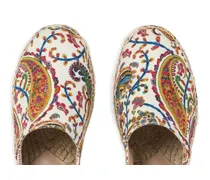 Multicolor Floral Paisley Espadrille — White