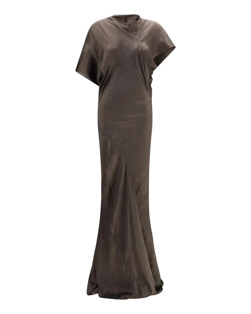Rick Owens Women's Dress Seb Dark Dust Cupro Gray