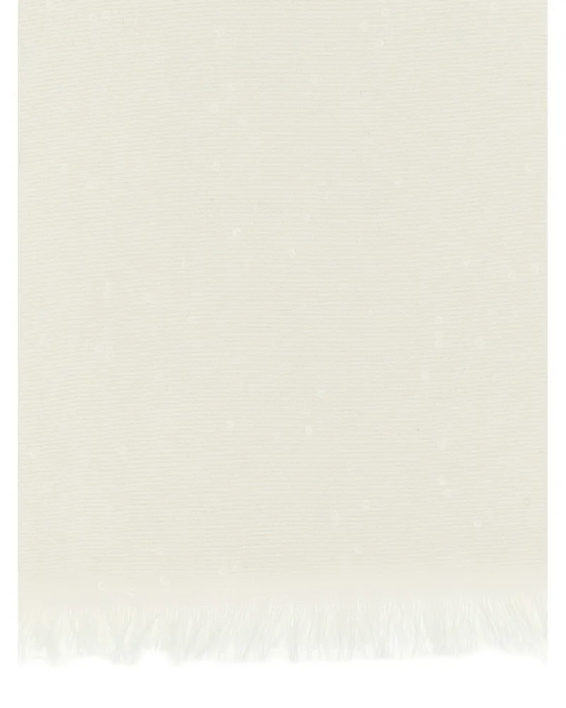 Brunello Cucinelli Diamante Scarf — Cream Cream