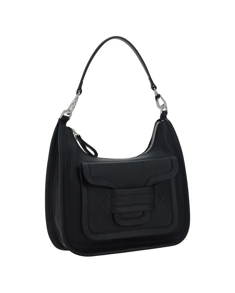 Pierre Hardy Women's Black Calf Leather Bos Taurus Shoulder Bag Black