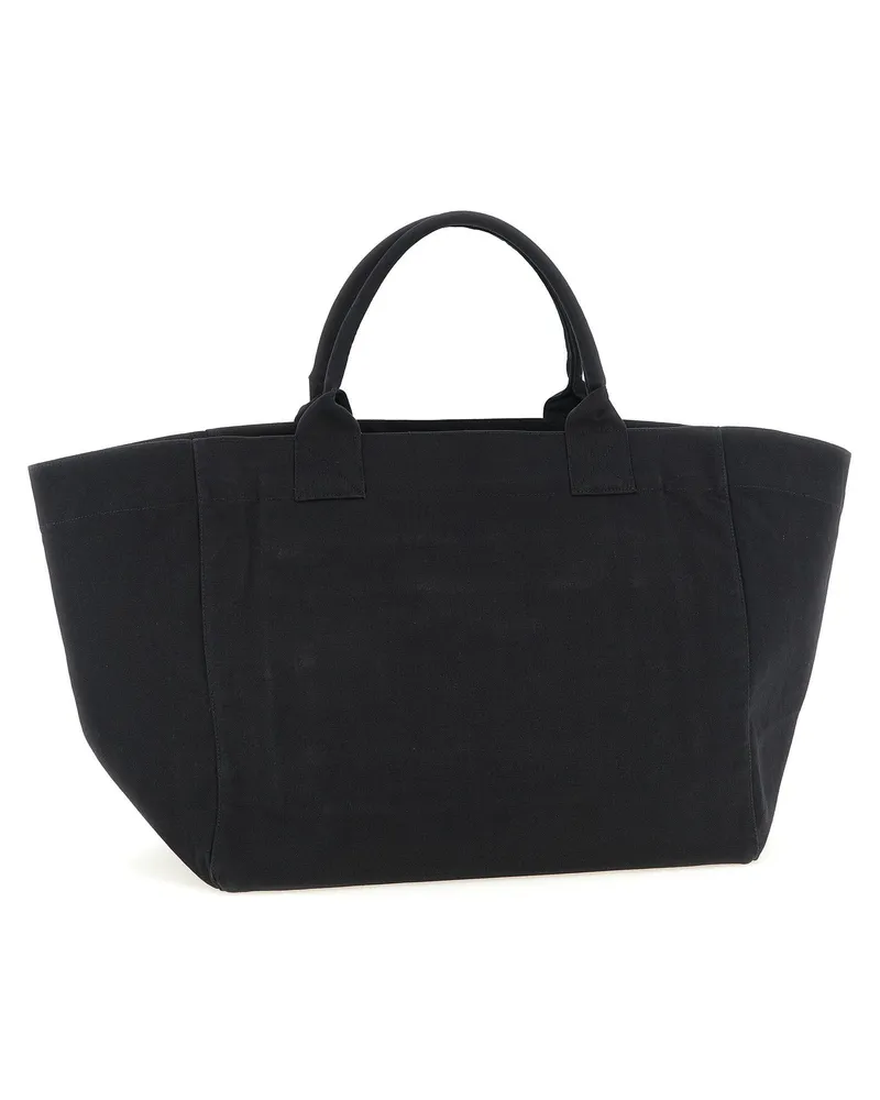 Ganni Canvas Tote Bag — Black Black