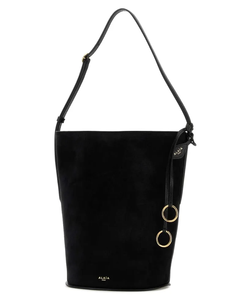 Alaïa Women's Bucket Bag Black Ovine Leather Black