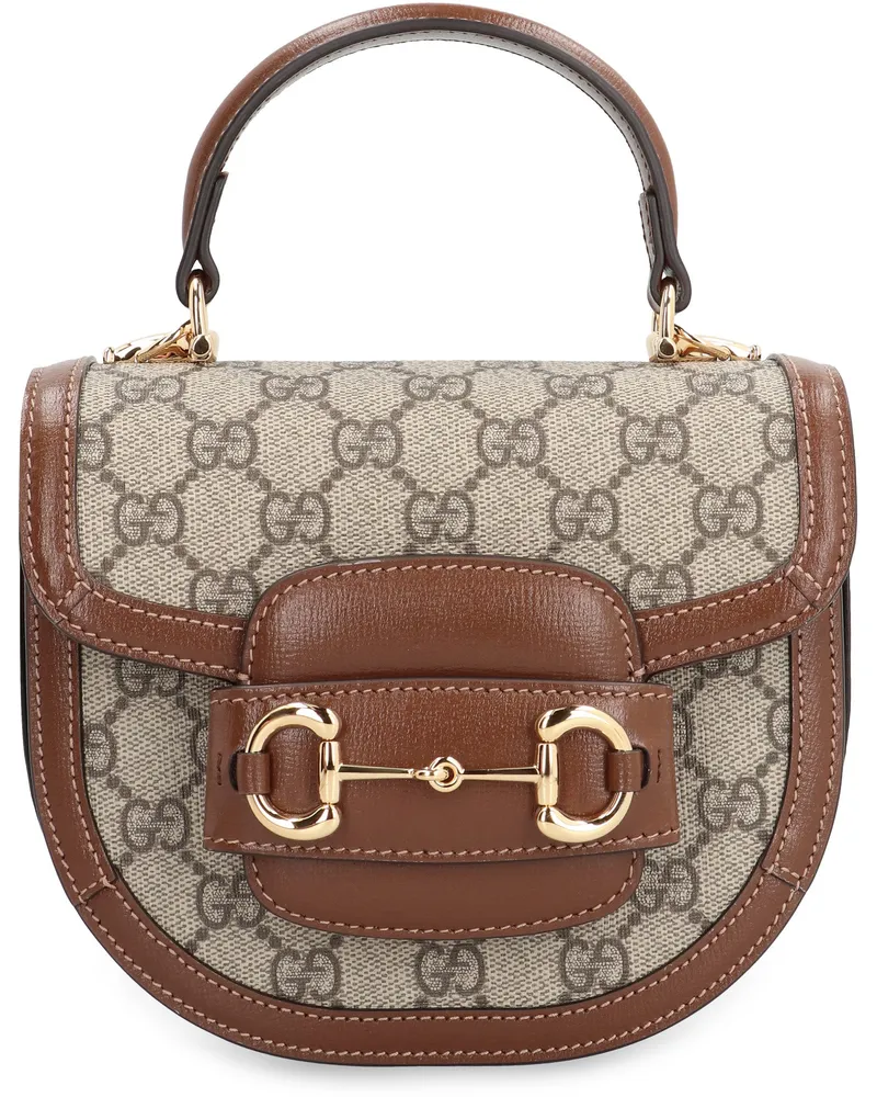 Gucci Horsebit Top Handle Bag — Beige Beige
