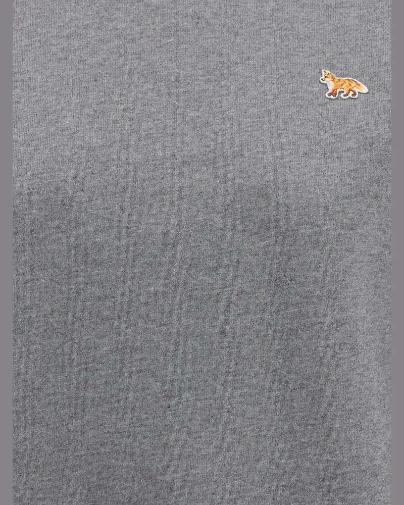 Kitsuné Women's Baby Fox Comfort Sweatshirt Medium Grey Melange Organic Cotton Sweatshirts Sweater Gray