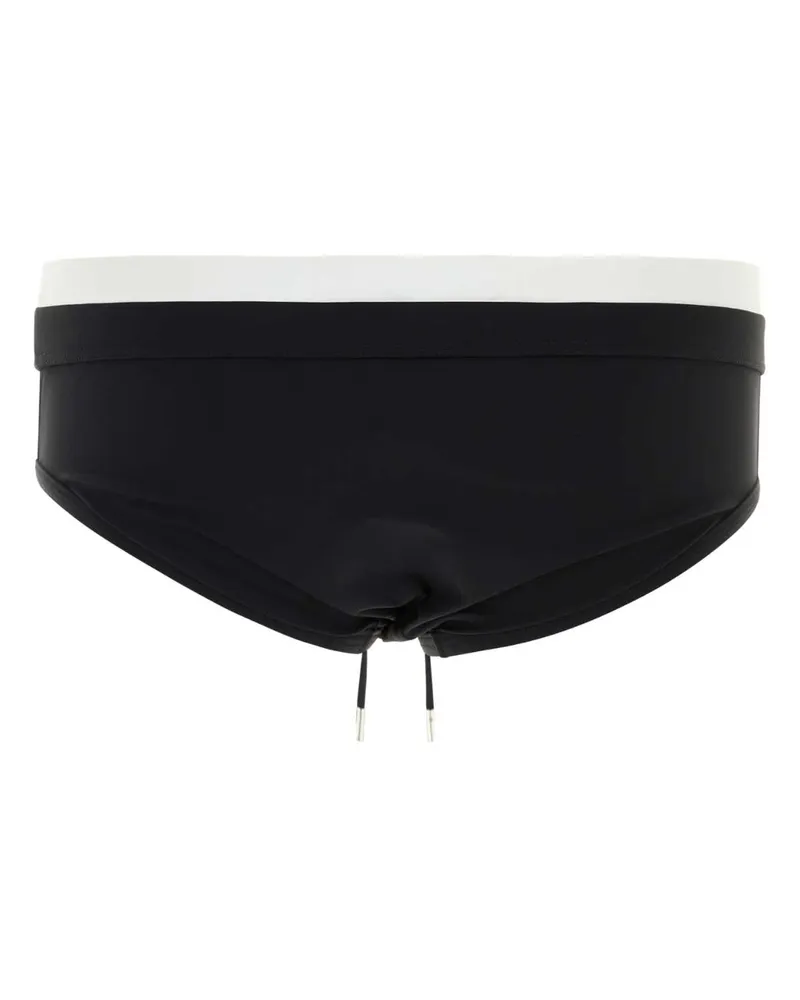 Dolce & Gabbana Men's Black Stretch Nylon Swimming Brief Nerobianco Costumi Da Bagno Swimwear Black