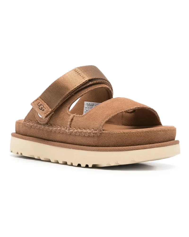 UGG Women's Sandals Goldenstar Glide Chestnut Upper: Leather Brown
