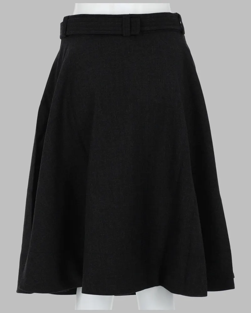 Ganni Recycled Blend Belted Wrap Skirt — Black Black