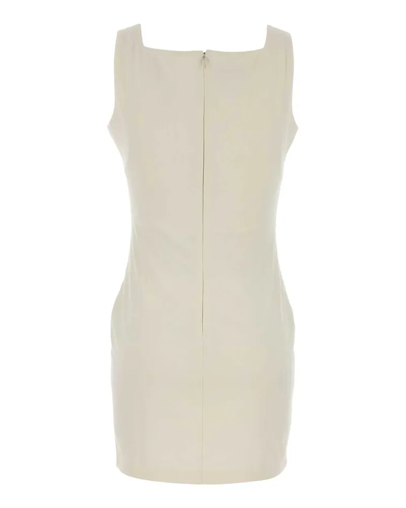 Miu Miu Women's Ivory Jersey Mini Dress Bianco Exterior: Cotton Abiti White