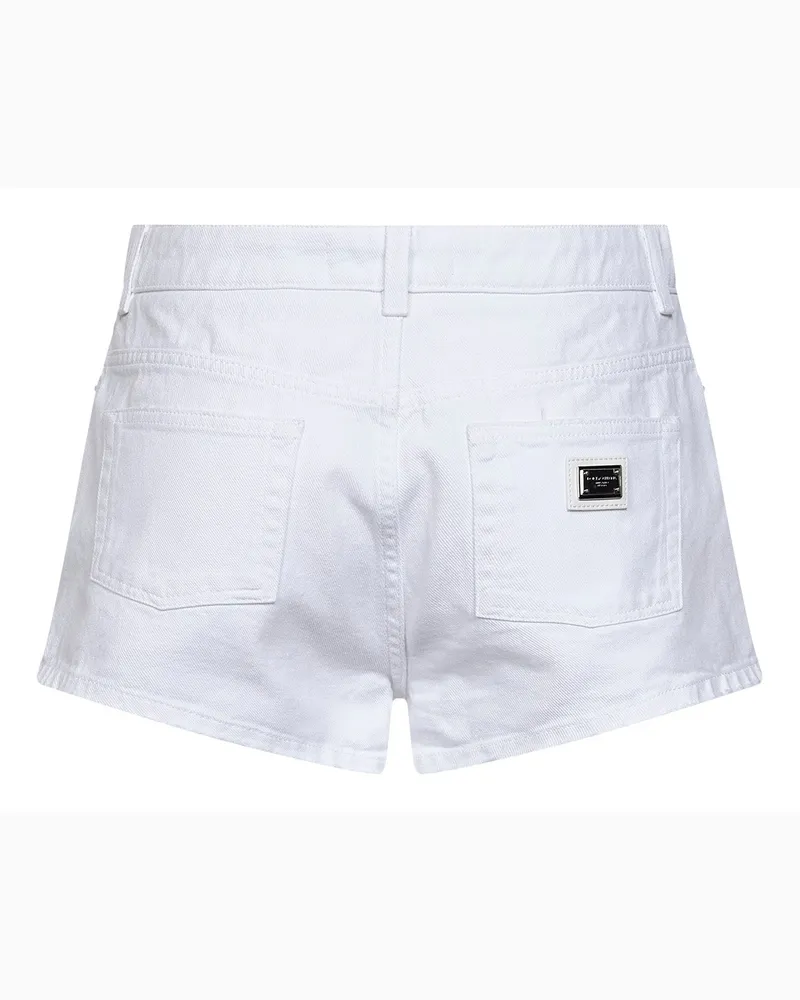 Dolce & Gabbana Women's White Cotton Denim Shorts White