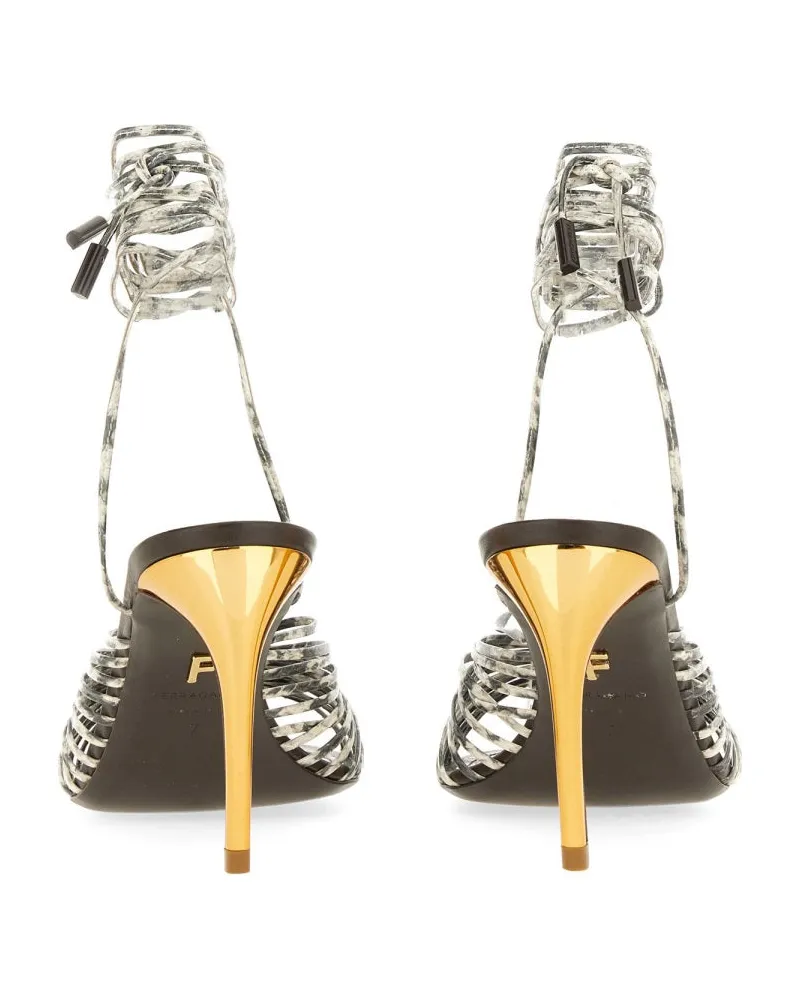 Ferragamo Calf Leather Sandals — Multicolor Multicolor