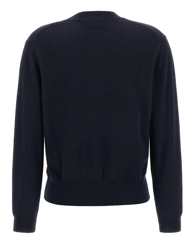 Ballantyne Argyle Intarsia Cashmere Sweater — Navy Navy