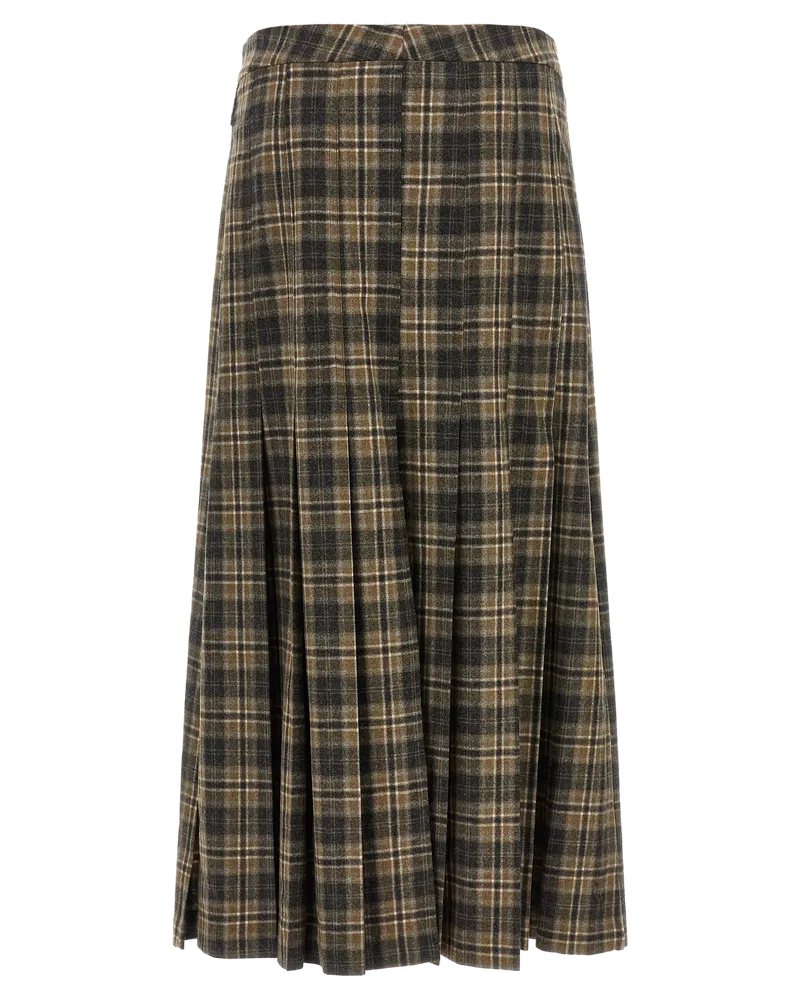 Brunello Cucinelli Women's Brown Virgin Wool Mini Skirt Brown