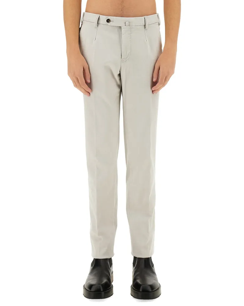 PT TORINO Cotton Trousers — Ivory Ivory