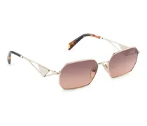 SPRA51C058EZVN Rectangular Metal Frame Sunglasses — Gold