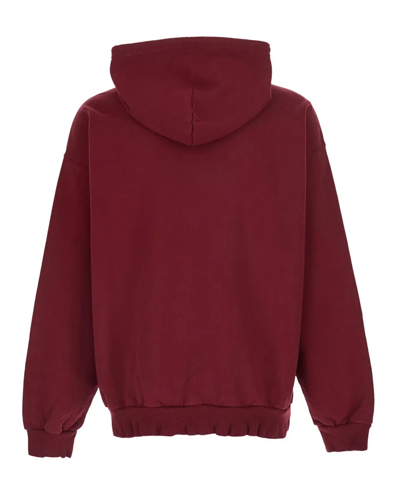 Balenciaga Men's Hoodie Red Cotton Sweatshirts Sweater Red