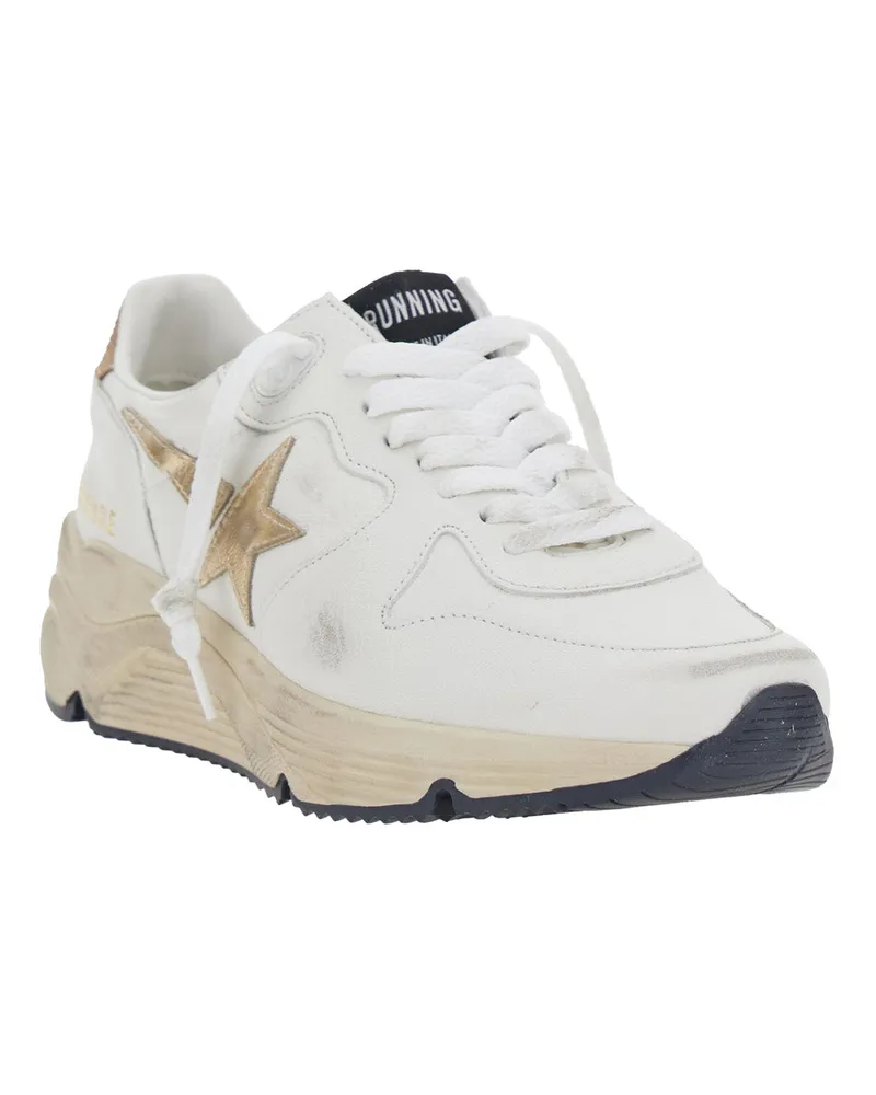 Golden Goose Women's White Sneaker With Side Star Detail Goat Trainers White