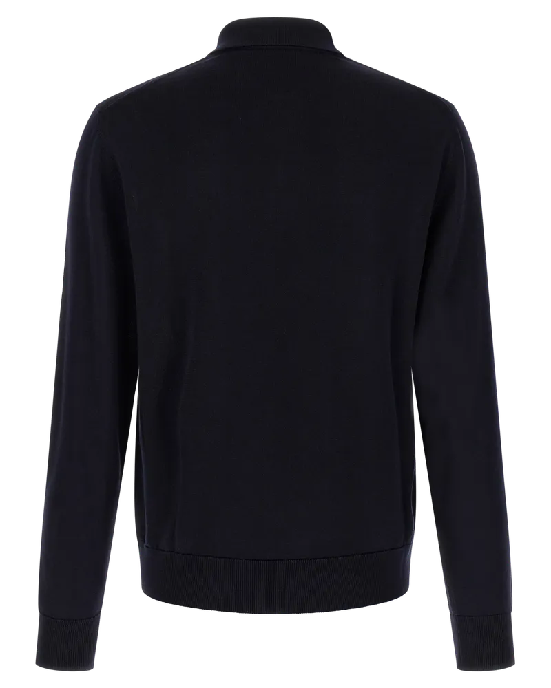 Dolce & Gabbana Virgin Wool Polo Shirt — Navy Navy