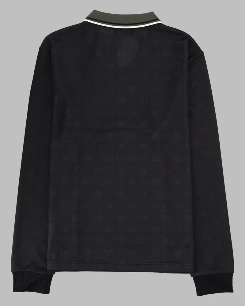 Fred Perry Logo-Embroidered Polo Shirt — Black Black