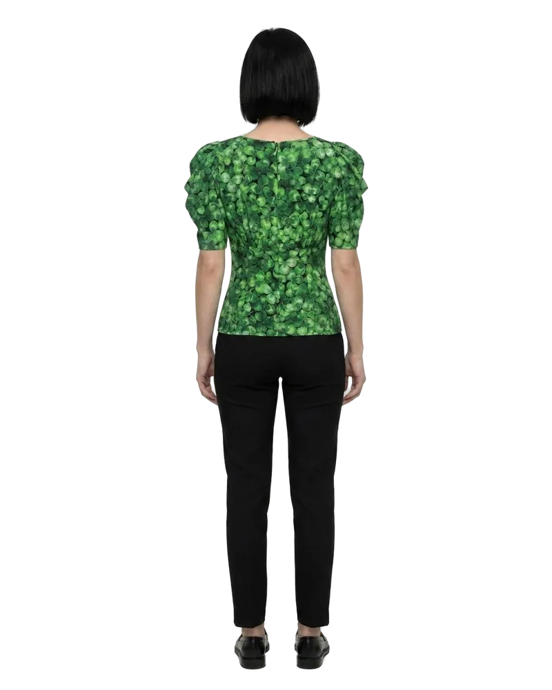 Dolce & Gabbana Women's Multicolor Elastane Pattern Shirt Green