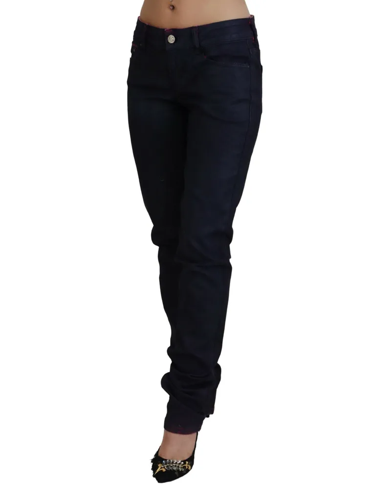 Just Cavalli Black Low Waist Slim Fit Women Casual Denim Jeans Cotton Elastane Clothing Black