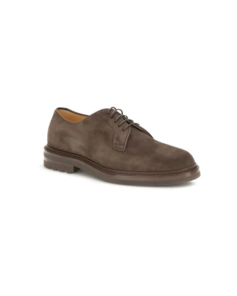 Brunello Cucinelli Calf Leather Oxford — Brown Brown