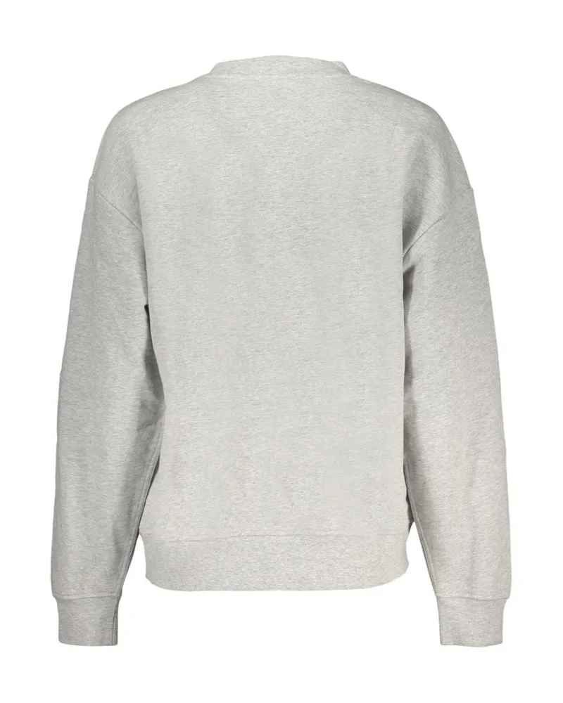 Calvin Klein Logo-Embroidered Cotton Sweatshirt — Grey Grey