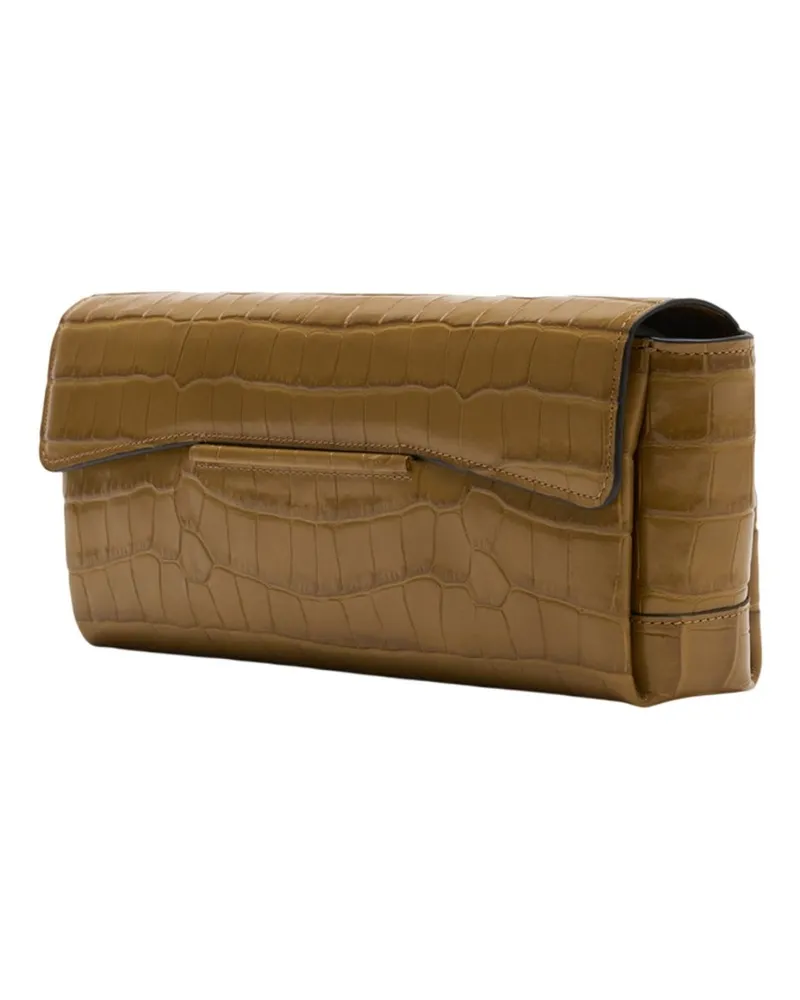 Totême Exotic Leather Clutch — Khaki Khaki