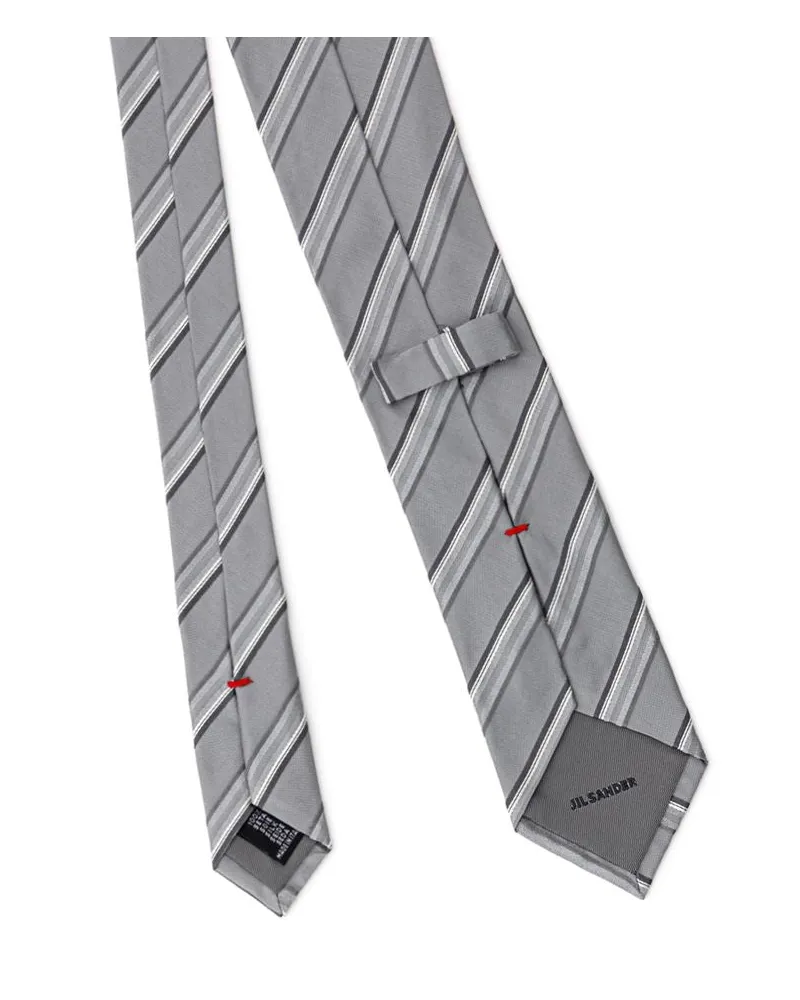 Jil Sander Men's Black Silk Tie Black