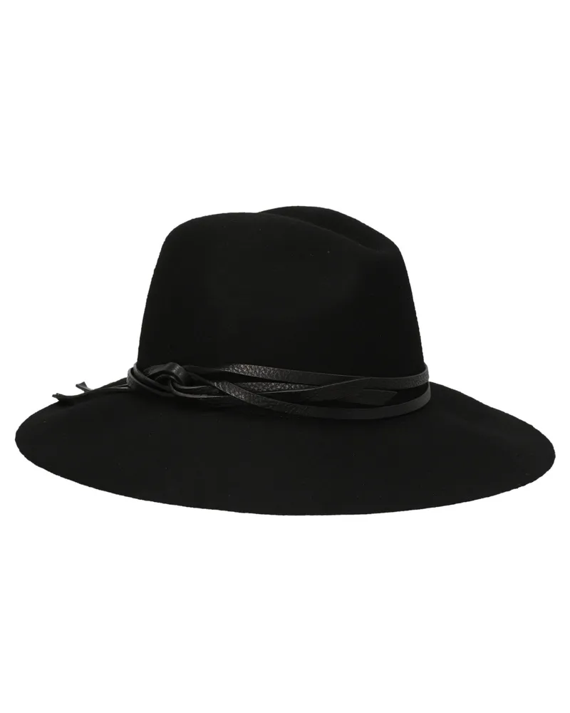 Golden Goose Leather Belt Detail Fedora — Black Black