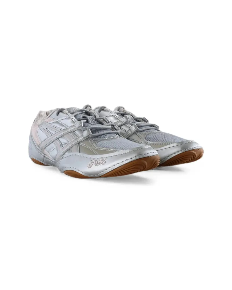 Asics Metallic Panelled Sneakers — Silver Silver