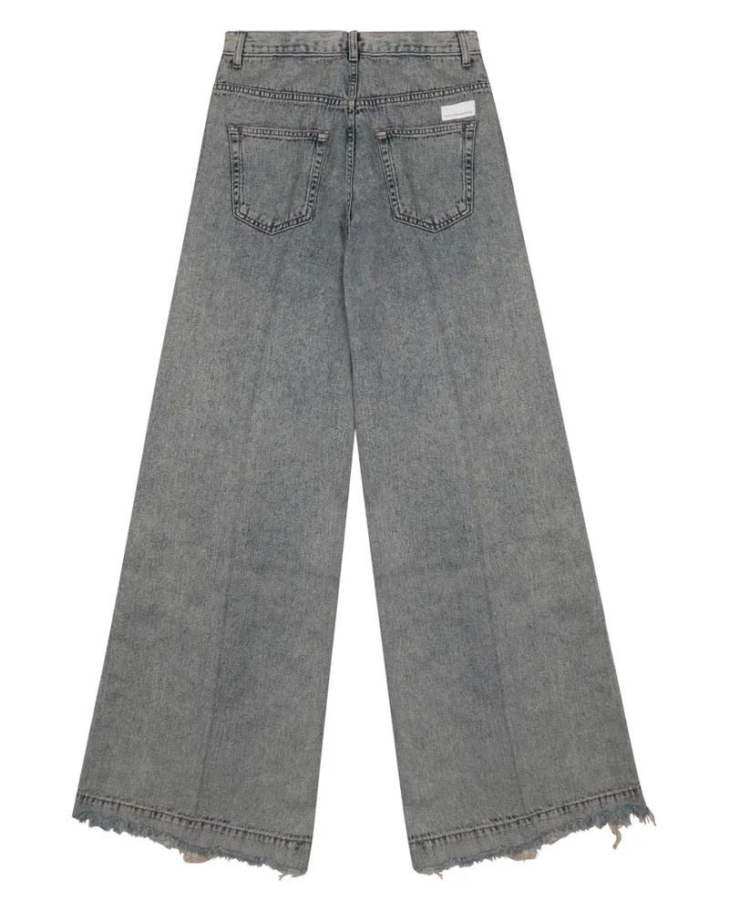 nine:inthe:morning Wide-Leg Cotton Denim Jeans — Blue Blue