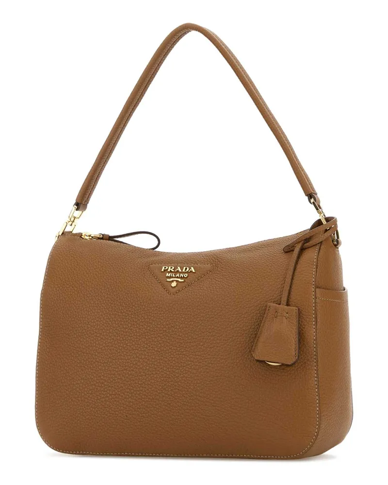 Prada Women's Camel Leather Medium Shoulder Bag Caramel 0 1 Borse A Mano Brown