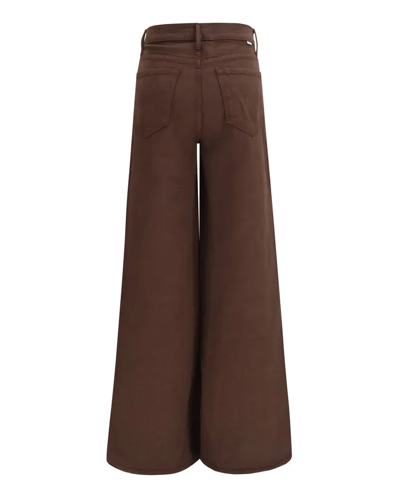 Mother Women's Jeans Undercover Sneak Chocolate Brown Cotton Brown